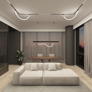 DK8060-BK Гибкий рассеивающий матовый светильник SMART RAY 18W DIM 3000K-6000K, длина плафона 1.5м, черный-foto7