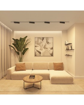 DK6434-BK Поворотный однофазный трековый светильник EDDER со светодиодом L273mm 220V 20W 30° 3000K IP20 черный алюминий-foto4