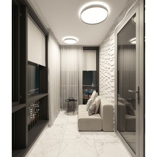 DK6510-WH Накладной светильник со встроенным светодиодом, 40W, IP 20, 3000K - 6500K, управление пульт Д/У (в комплекте) и Wi-Fi 2,4 Ггц. Эко система Tuya Smart, Яндекс.Алиса, белый, металл, полимер-foto6