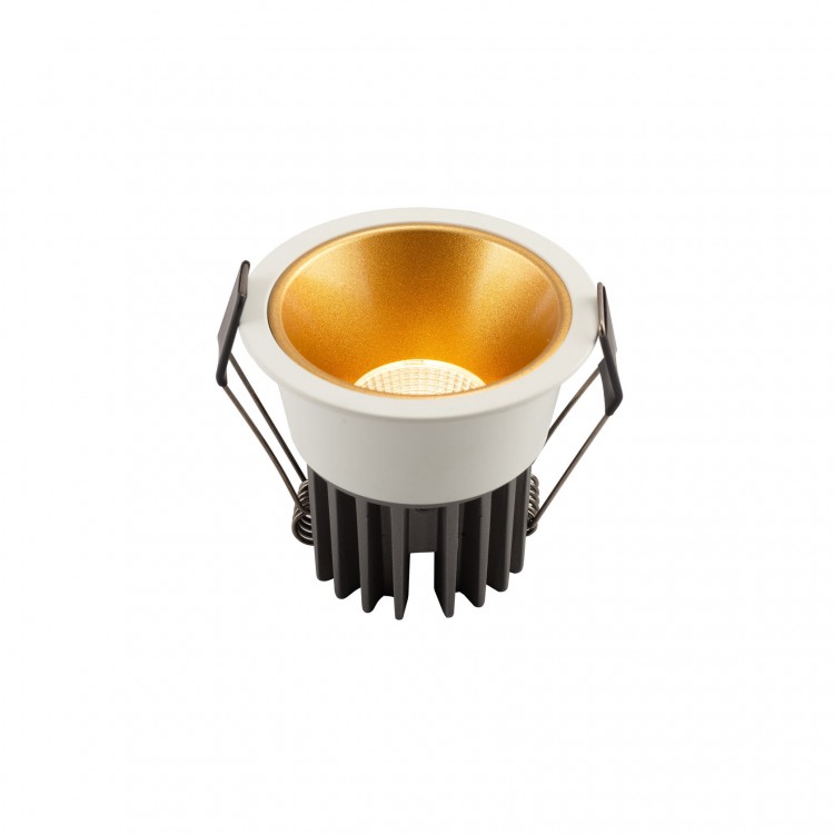 DK4500-WG Встраиваемый светильник, IP 20, 12 Вт, LED 3000, бело-золотой, алюминий