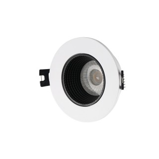 DK3061-WH+BK Встраиваемый светильник, IP 20, 10 Вт, GU5.3, LED, белый/черный, пластик