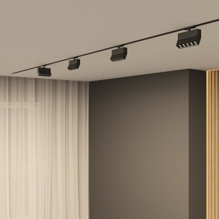 DK6446-BK Поворотный однофазный трековый светильник EDDER со светодиодом L136mm 220V 10W 30° 4000K IP20 черный алюминий-foto5