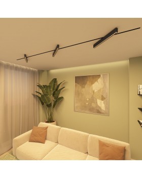 DK6634-BK Поворотный однофазный трековый светильник EDDER со светодиодом L538mm 220V 40W 30° 3000K IP20 черный алюминий-foto5