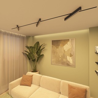 DK6634-BK Поворотный однофазный трековый светильник EDDER со светодиодом L538mm 220V 40W 30° 3000K IP20 черный алюминий-foto5