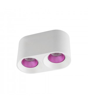DK3096-WH+PI Светильник накладной IP 20, 10 Вт, GU5.3, LED, белый/розовый, пластик