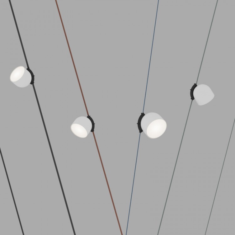 DK5542-WH+BK Поворотный светильник для трека-ремня Belty, серия Spot, со светодиодом, D100*H107мм, 48V DC, 12W, RA90, 120°, 4000K, IP20, белый с черным, алюминий DK5542-WH+BK Поворотный светильник для трека-ремня Belty, серия Spot, со светодиодом, D100*H107мм, 48V DC, 12W, RA90, 120°, 4000K, IP20, белый с черным, алюминий