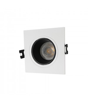 DK3071-WH+BK Встраиваемый светильник, IP 20, 10 Вт, GU5.3, LED, белый/черный, пластик