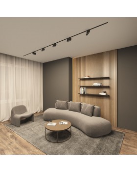 DK6446-BK Поворотный однофазный трековый светильник EDDER со светодиодом L136mm 220V 10W 30° 4000K IP20 черный алюминий-foto4