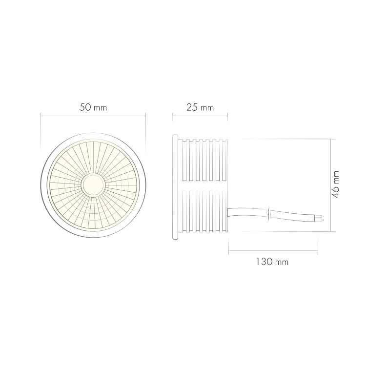 DK3000-8W dim Керамический светодиодный модуль. Белый с прозрачной линзой 60 градусов, 8 Вт, 3000К, диммируемый