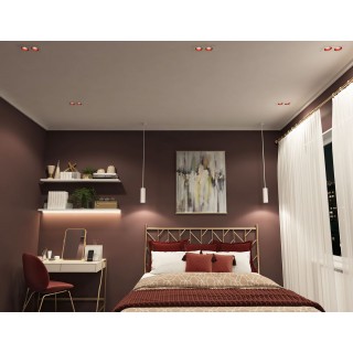 DK3072-WH+RD Встраиваемый светильник, IP 20, 10 Вт, GU5.3, LED, белый/красный, пластик-foto2