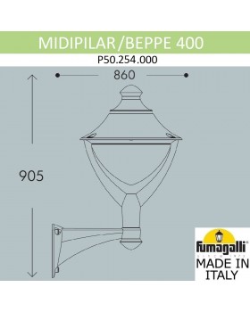Светильник уличный настенный FUMAGALLI MIDIPILAR/BEPPE P50.254.000.AXH27-foto2