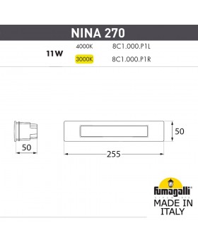 Светильник для подсветки лестниц встраиваемый FUMAGALLI NINA 270 8C1.000.000.BYP1L-foto4