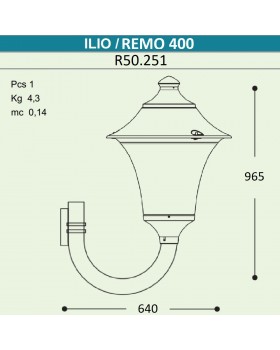 Светильник уличный настенный FUMAGALLI ILIO/REMO R50.251.000.AYE27-foto3