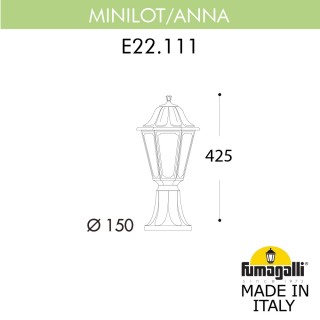 Ландшафтный фонарь FUMAGALLI MINILOT/ANNA E22.111.000.AXF1R-foto2