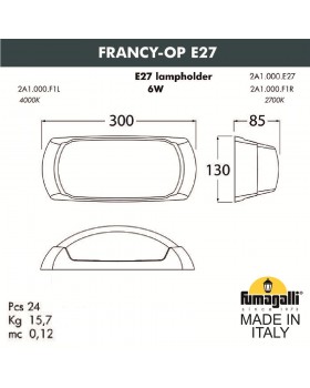 Уличное бра FUMAGALLI FRANCY-OP 2A1.000.000.LYF1R-foto2