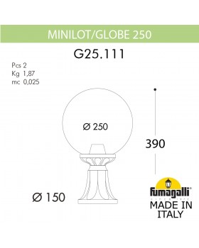 Ландшафтный фонарь FUMAGALLI MINILOT/G250. G25.111.000.VXF1R