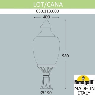 Ландшафтный фонарь FUMAGALLI LOT/CANA C50.113.000.AYE27-foto5