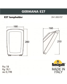 Уличное бра FUMAGALLI GERMANA 2N1.000.000.LYF1R-foto3