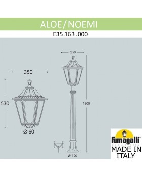 Садово-парковый фонарь FUMAGALLI ALOE.R/NOEMI E35.163.000.AYH27-foto6