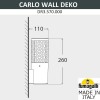 Светильник уличный настенный FUMAGALLI CARLO DECO WALL DR3.570.000.LXU1L