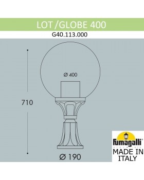 Ландшафтный фонарь FUMAGALLI LOT/GLOBE 400 G40.113.000.AYE27-foto2