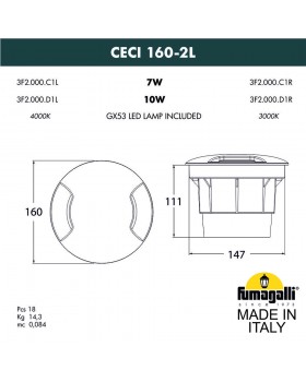 Грунтовый светильник FUMAGALLI CECI 160-2L 3F2.000.000.AXD1L-foto3