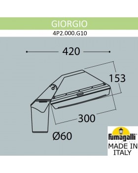 Уличный фонарь на столб FUMAGALLI GIORGIO 4P2.000.G10.LYF1R-foto3
