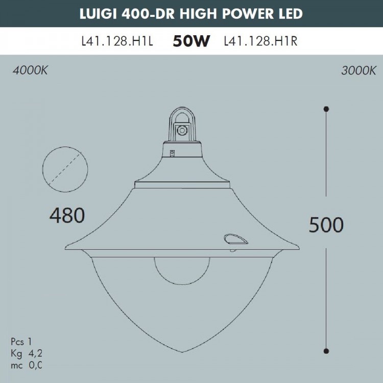 Светильник уличный настенный FUMAGALLI LUIDGI 400-DR (VIVI SICHEM) L41.128.000.LXH27