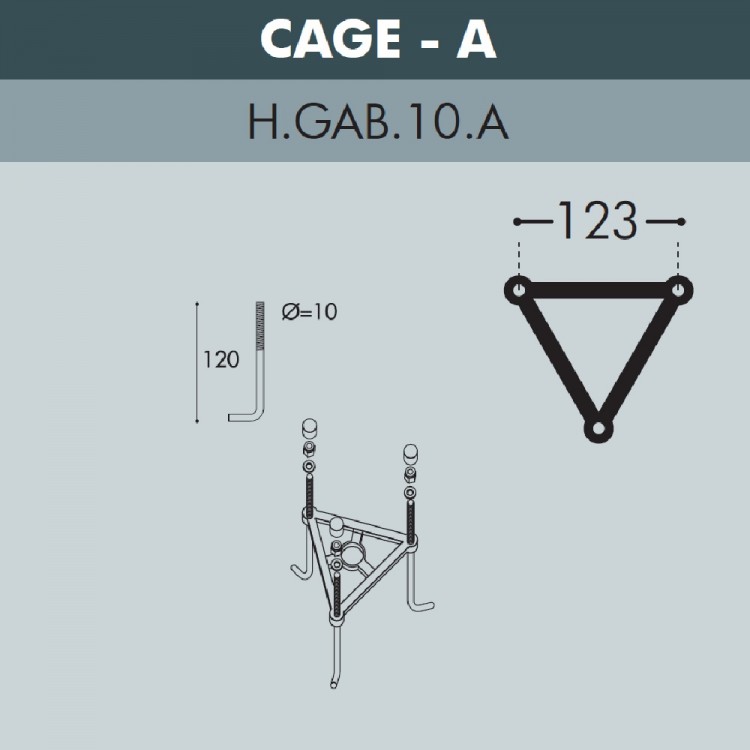 Садовый светильник-столбик FUMAGALLI ALOE`.R/RUT E26.163.000.AYF1R