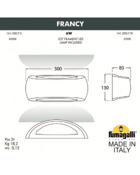Уличное бра FUMAGALLI FRANCY 1A1.000.000.AYF1R-foto6
