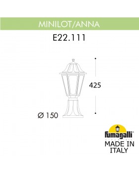 Ландшафтный фонарь FUMAGALLI MINILOT/ANNA E22.111.000.VXF1R-foto4