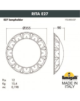 Уличное бра FUMAGALLI RITA 1T3.000.000.VYE27-foto3