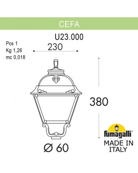 Уличный фонарь на столб FUMAGALLI CEFA U23.000.000.WYF1R-foto4