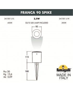 Ландшафтный светильник FUMAGALLI FRANCA 90 SPIKE 3A7.001.000.AXU1L-foto5