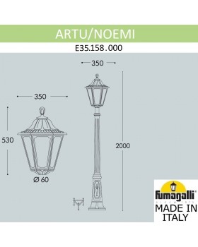 Садово-парковый фонарь FUMAGALLI ARTU/NOEMI E35.158.000.WXH27-foto6