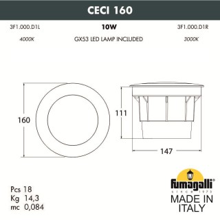 Грунтовый светильник FUMAGALLI CECI 160  3F1.000.000.AXD1L-foto5