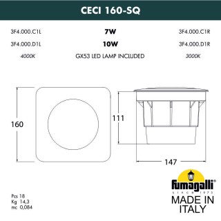 Грунтовый светильник FUMAGALLI CECI 160-SQ  3F4.000.000.AXD1L-foto5