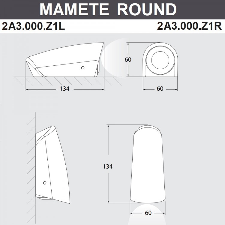 Фасадный светильник FUMAGALLI MAMETE ROUND  2A3.000.000.AXZ1L