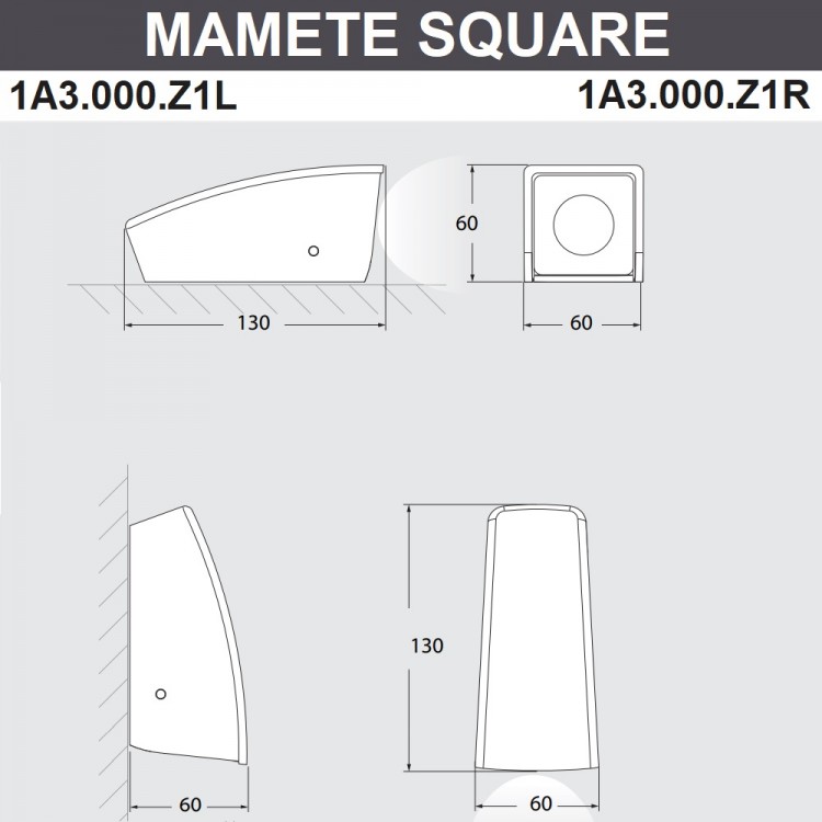 Фасадный светильник FUMAGALLI MAMETE SQUARE  1A3.000.000.AXZ1L