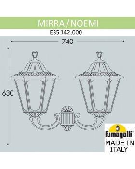Светильник уличный настенный FUMAGALLI MIRRA/NOEMI E35.142.000.WYH27-foto4
