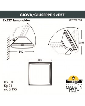 Уличное бра FUMAGALLI GIOVA/GUIZEPPE 4P2.702.000.AYF1R-foto6