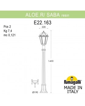 Садовый светильник-столбик FUMAGALLI ALOE.R/SABA K22.163.000.VYF1R