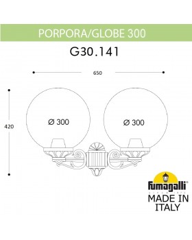 Светильник уличный настенный FUMAGALLI PORPORA/G300 G30.141.000.AXF1R-foto2