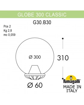 Уличный фонарь на столб FUMAGALLI GLOBE 300 Classic G30.B30.000.VZF1R