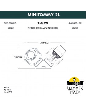 Фасадный светильник FUMAGALLI MINITOMMY 2L. 3M1.000.000.LXU2L-foto2