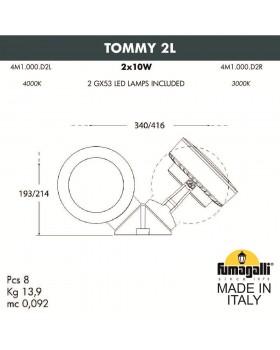 Фасадный светильник FUMAGALLI TOMMY 2L 4M1.000.000.WXD2L-foto7