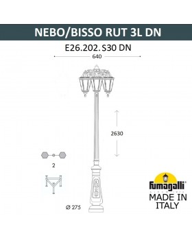 Парковый фонарь FUMAGALLI NEBO BISSO/RUT 3L E26.202.S30.WXF1R DN-foto5