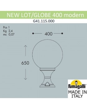 Ландшафтный фонарь FUMAGALLI NEW LOT/GLOBE 400 modern G41.115.000.LYE27-foto4