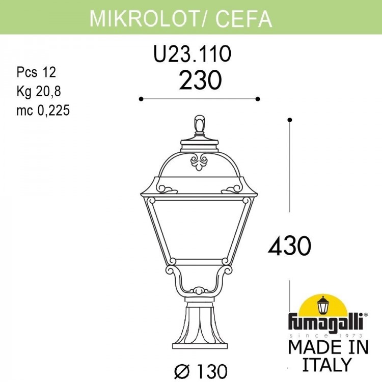 Ландшафтный фонарь FUMAGALLI MIKROLOT/CEFA U23.110.000.AYF1R