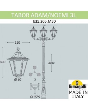 Парковый фонарь FUMAGALLI TABOR ADAM/NOEMI 2L E35.205.M30.AXH27-foto6